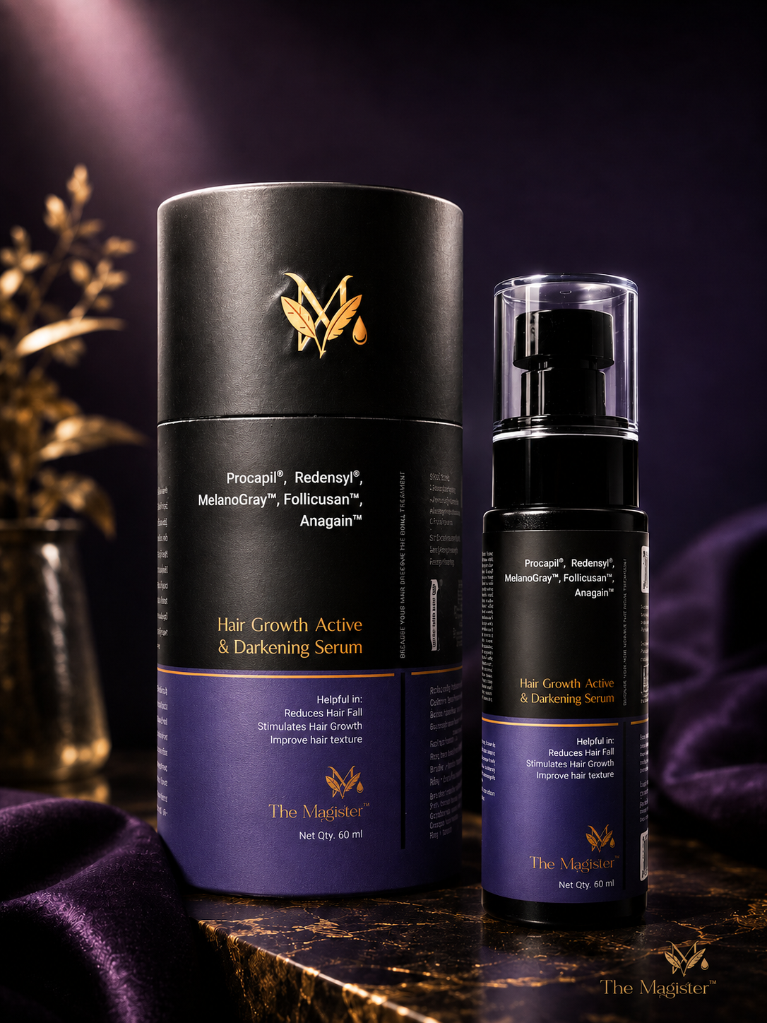 The Magister Hair Serum with Procapil and Redensyl for hair fall and greying

