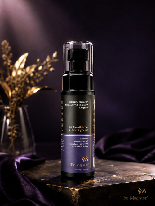 The Magister Hair Growth Active & Darkening Serum 60ml bottle
